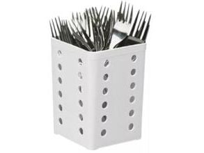 Bestickinsats 105x105x140 mm plast vit, 1 st