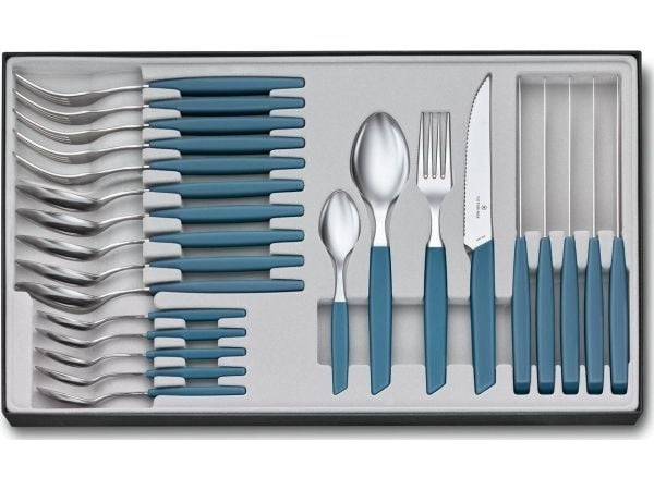 Victorinox Swiss Modern bestikksett 24 deler blå (V-6.90 96.11W2.24)