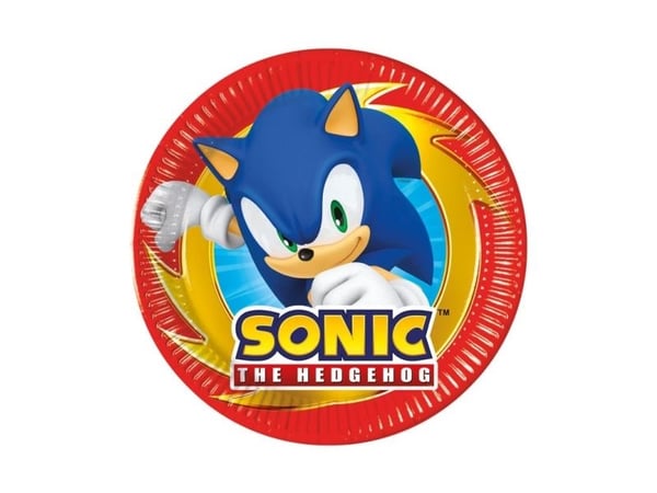 Sonic paptallerkner, 20 cm.