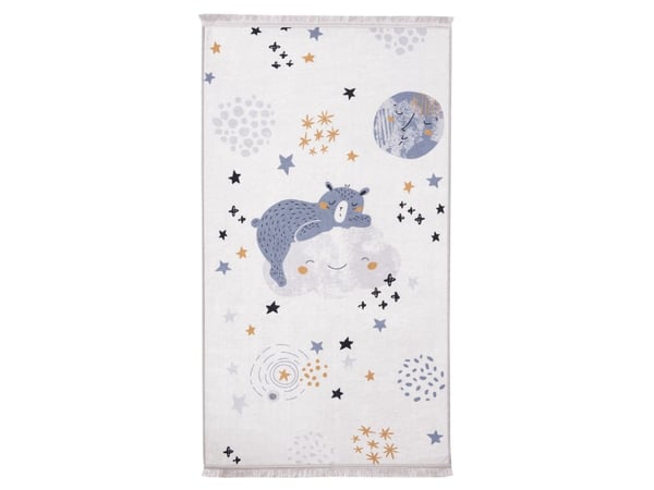 Gulvteppe inne Splendid BEAR trykt hvit/grå 160 x 120 cm