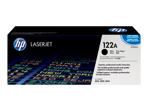 HP 122A - Svart - original - LaserJet - tonerpatron (Q3960A) - for Color LaserJet 2550L, 2550Ln, 2550n, 2820, 2840