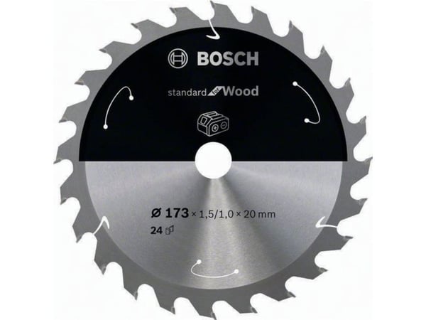 Bosch PYÖRSSISAHANTERÄ ACCU STD WOOD 173X20MM 24T