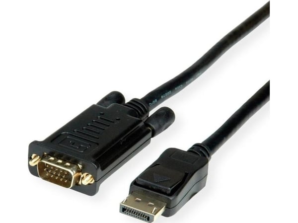 ROLINE 11.04.5972, 2 m, DisplayPort, VGA (D-Sub), Hankjønn, Hankjønn, 1920 x 1080 piksler