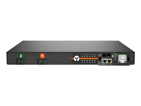 Vertiv Geist VP5G31A0, Ohjattu, 1U, Yksivaiheinen, Vaaka, musta, LCD