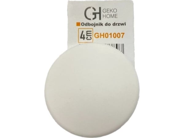 Geko dørstopper – selvklebende på vegg Ø 40 mm (farge: hvit) (400)
