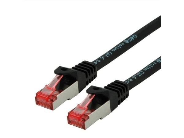 ROLINE 21152651, 1 m, Cat6, S/FTP (S-STP), RJ-45, RJ-45, Svart