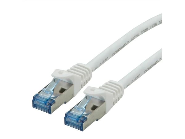 ROLINE 21152861, 1 m, Cat6a, S/FTP (S-STP), RJ-45, RJ-45, Hvit