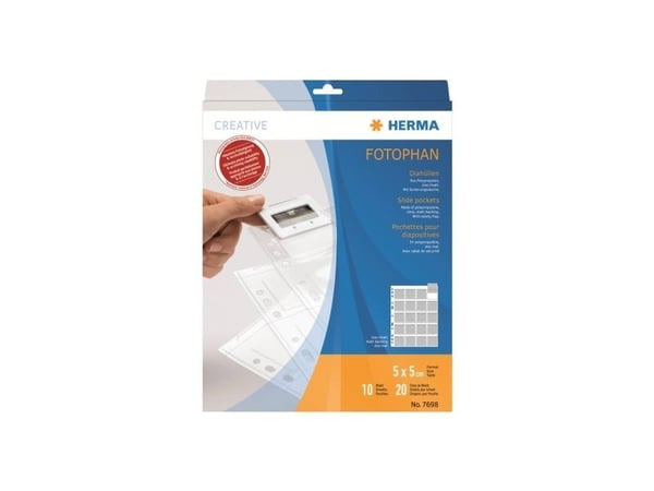 HERMA 7698, Läpinäkyvä, Polypropeeni (PP), 50 x 50 mm, 10 kpl