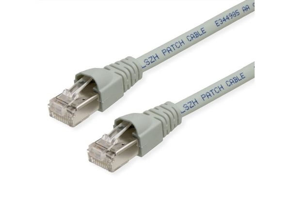 Telegärtner MP8 FS 600 - Koblingskabel - RJ-45 (hann) til RJ-45 (hann) - 5 m - SFTP - CAT 7 - lysegrå, RAL 7035