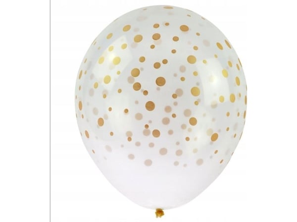 Arpex ballonger transparent med konfetti-trykk