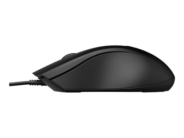 HP Wired Mouse 105, Molempikätinen, Optinen, USB A-tyyppi, 1600 DPI, musta