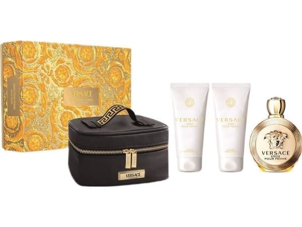 Versace Eros Pour Femme edp 100ml + bodylotion 100ml + dusjgelé 100ml + kosmetikkpose