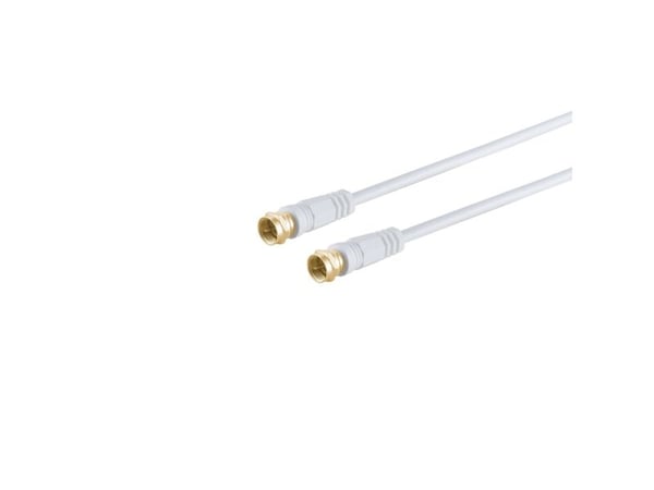 S/CONN 80094-G-128CP, 3,75 m, F-type, F-type, Hvit