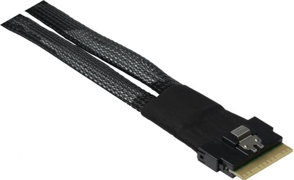 Kabel SFF 8654-8x 2xSFF 8087 0,75m