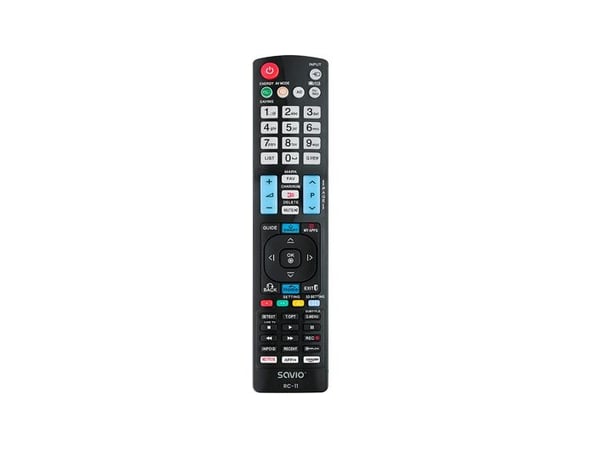 Savio RC-11, TV, IR Kabelfri, Trykknapper, Sort