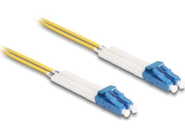 Delock - Nettverkskabel - LC-enkeltmodus (hann) vinklet til LC-enkeltmodus (hann) vinklet - 5 m - fiberoptisk - dupleks - 9 / 125 micron - OS2 - ha...