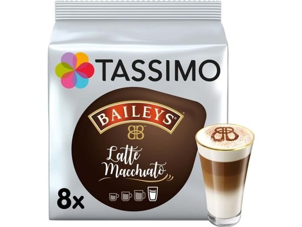 TASSIMO Baileys Latte Macchiato, Kaffekapsel, Latte macchiato, T DISC, 8 koppar, Baileys