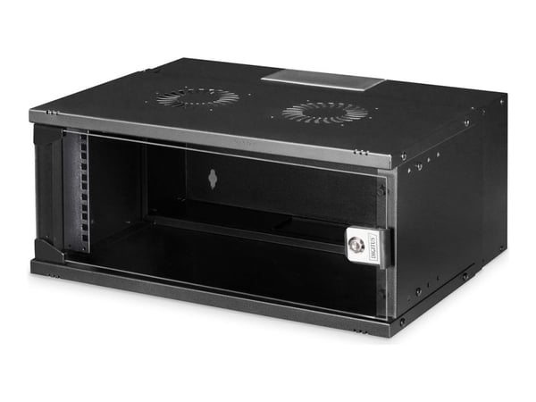 Digitus SOHO PRO Series - Skap - 540x400 mm (WxD) - veggmonterbar - RAL 9005, svart - 4U - 19"