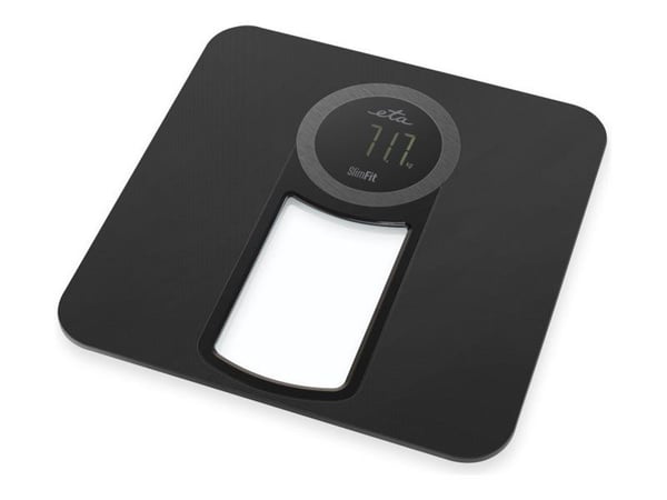 Eta 978190000, Sähkökäyttöinen henkilövaaka, 150 kg, 100 g, musta, kg, lb, ST, Suorakulmio