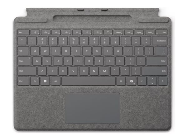 Microsoft Surface Pro Keyboard - Tastatur - med styrepute, akselerometer, lagrings- og ladebakke for Surface Slim Pen 2 - QWERTY - Nordisk - platin...