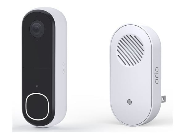 Arlo Video Doorbell 2K (2nd Generation) - Smart dørbjelle og ringeklokke - med kamera - trådløs - Wi-Fi - 2.4 Ghz Arlo Video Doorbell 2K (2nd Generation) - Smart dørbjelle og ringeklokke - med kamera - trådløs - Wi-Fi - 2.4 Ghz