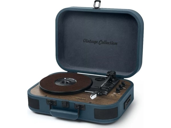 Muse MT-201 OB, Direktedrevet platespiller, Automatisk, Blå, 33,45,75 RPM, Rotasjon, 10 W