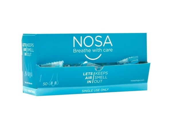 Næsepropper, Nosa, One size, transparent, med menthol duft