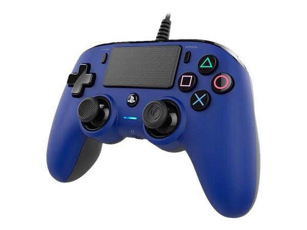 NACON PS4OFCPADBLUE, Pad-ohjain, PC, PlayStation 4, Asetukset-painike, Jaa-painike, Analoginen/Digitaalinen, Langallinen, USB