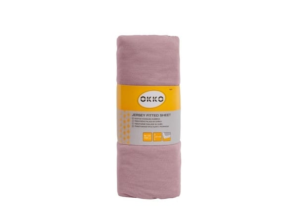 Sengeteppe Okko 624, rosa, 90/120x200 cm, med elastisk kant