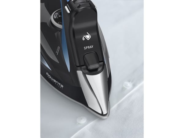 Rowenta DW5310, Dampstrykejern, Microsteam 400 HD Laser strykesål, 1,9 m, 180 g/min, Svart, Blå, 45 g/min