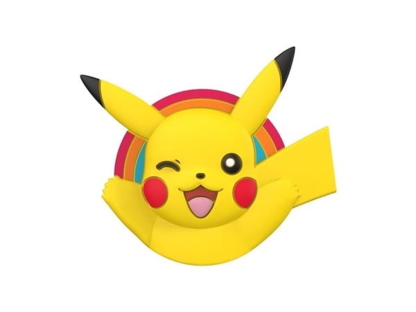 PopSockets Pokémon - Pikachu PopOut, Grep, Gult, Oransje, Metall, Karaktermønster, Universell, 1 stykker