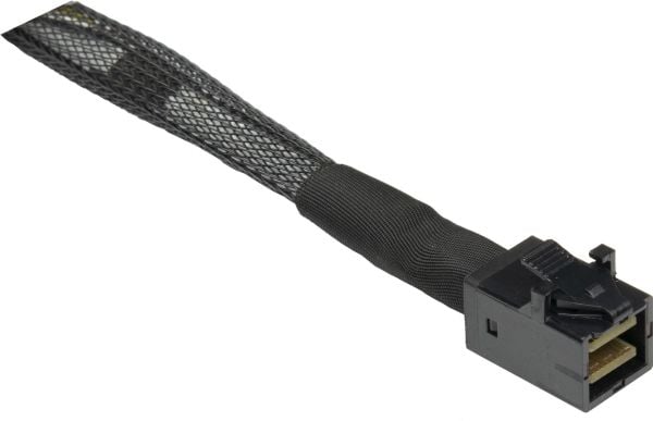 Inter-Tech - SAS intern kabel - SAS 24Gbit/s - SFF-8643 til SATA-strøm, U.2 (SFF-8639) - 75 cm