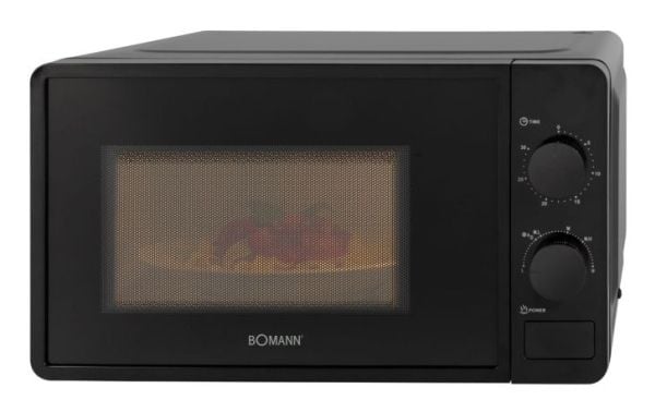 Bomann MW 6014 CB, Benkeplate, Solo mikrobølge ovn, 20 l, 700 W, Rotasjon, Sort