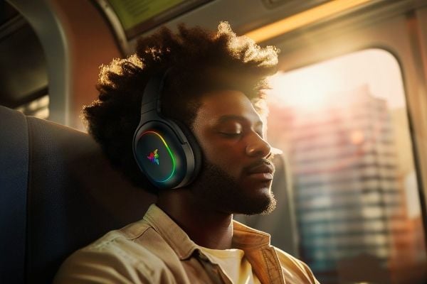 Razer Barracuda X Chroma - Hodesett - 7,1-kanals - full størrelse - Bluetooth / 2,4 GHz radiofrekvens - trådløs - svart