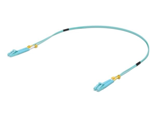Ubiquiti UniFi - Koblingskabel - LC multimodus (hann) til LC multimodus (hann) - 0.5 m - fiberoptisk - dupleks - 50 / 125 mikroner - OM3 - turkis