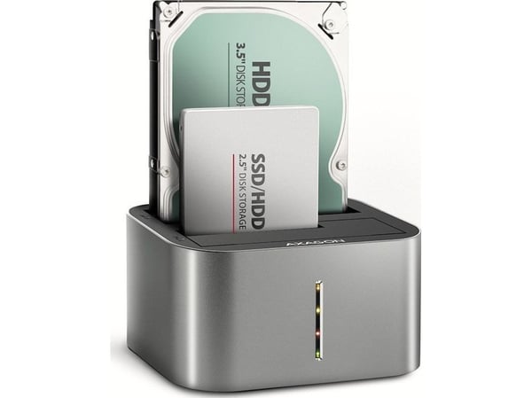 AXAGON ADSA-DC USB3.2 Gen1 - 2x SATA 6G CLONE DUAL HDD Dock Station ASMedia