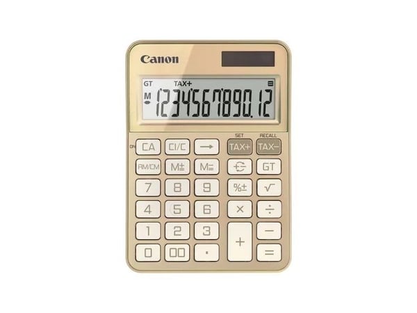 Canon KS-125KB - Skrivebordskalkulator - 12 sifre - solcellepanel, batteri - gull
