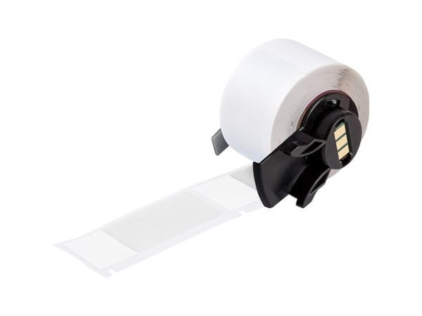 Brady, M6-21-427, Vinyl, Selvlaminerende, Hvit/Transparent, Matt, 25,40 x 19,05 (63,50) mm, For kabeldiameter 6,70 - 14,20 mm, Permanent (100 E.) (...
