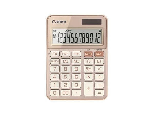 Canon KS-125KB - Skrivebordskalkulator - 12 sifre - solcellepanel, batteri - rosa gull