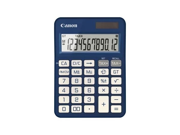 Canon KS-125KB - Skrivebordskalkulator - 12 sifre - solcellepanel, batteri - blå