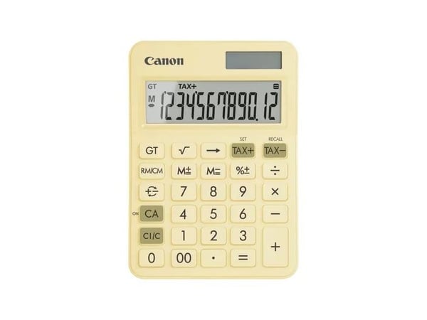 Canon LS-125KB - Bordkalkulator - 12 sifre - solcellepanel, batteri - gul