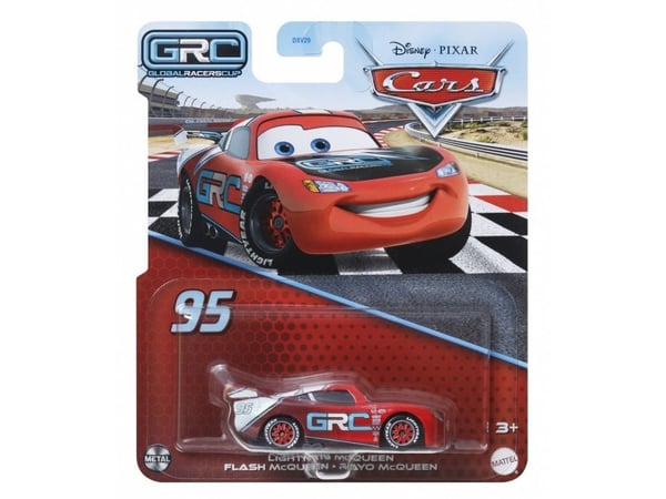 Disney Pixar Cars Disney and Pixar Cars World Grand Prix Lightning McQueen, Bil, 3 år, Metall, Blå, Rød, Hvit