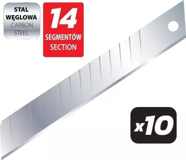 Dedra blader med innsnitt 18 mm, 14 segmenter, 10 stk