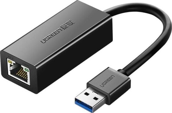 Ugreen USB-sovitin Ugreen CR111 USB 3.0 RJ45, Gigabit Ethernet -verkkosovitin (musta)