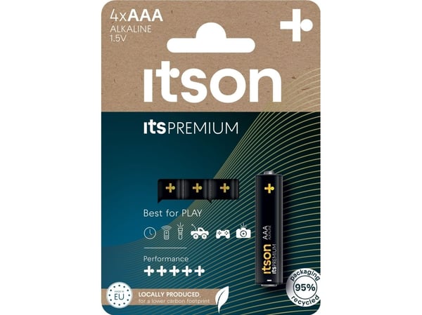 itson itsPREMIUM alkaliske batteri LR03IPR/4CP