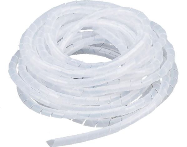 Lanview - Spiralkabelvinkling - 19 mm diameter - 10 m - gjennomsiktig