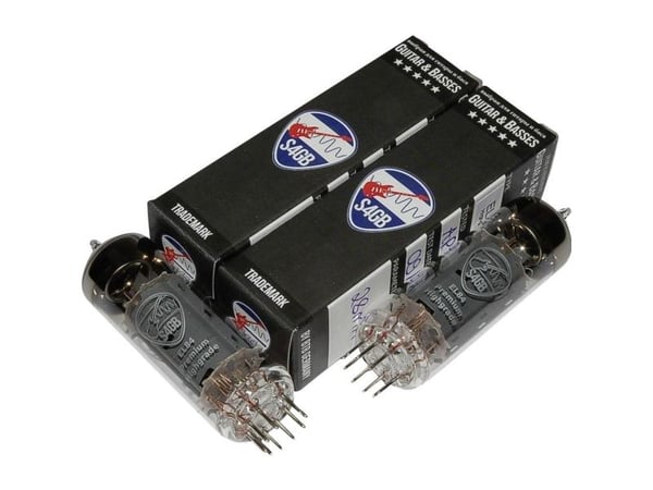 BTB Vertrieb EL84 S4GB premium elektronrör matchat (utvalt) för gitarr & bas - slutpentod, poltal: 9, sockeltyp: Noval, innehåll: 2 st
