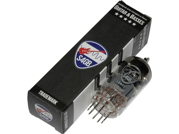 BTB Vertrieb 12AT7-S4GB premium elektronrör – utvalt för Guitar & Bas – dubbeltriod – poltal: 9 – sockeltyp: Noval – 1 st