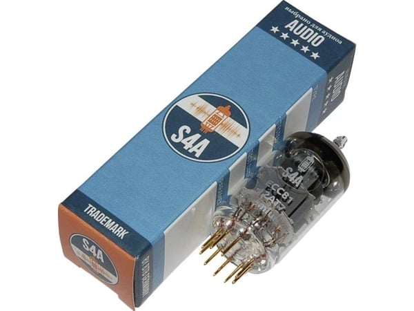 BTB Vertrieb ECC81 S4A Premium Electron Tube Selected for Audio &amp; Studio Dubbel triod Polantal: 9 Sockeltyp: Noval Innehåll 1 st