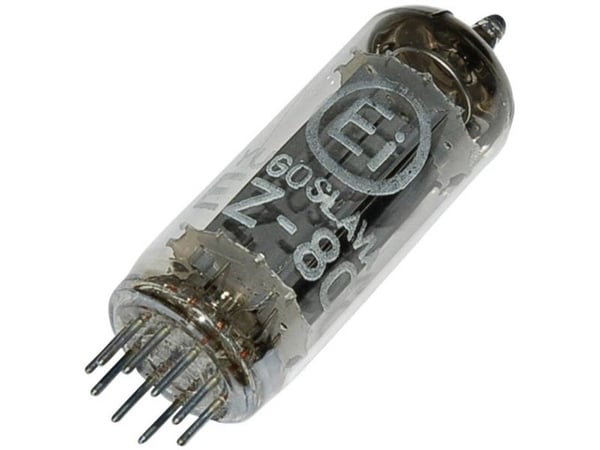 BTB Vertrieb EZ 80 = 6 V, 4 elektronrör, dubbelriktare (dual), 250 V, 90 mA, stiftantal: 9, sockeltyp: Noval